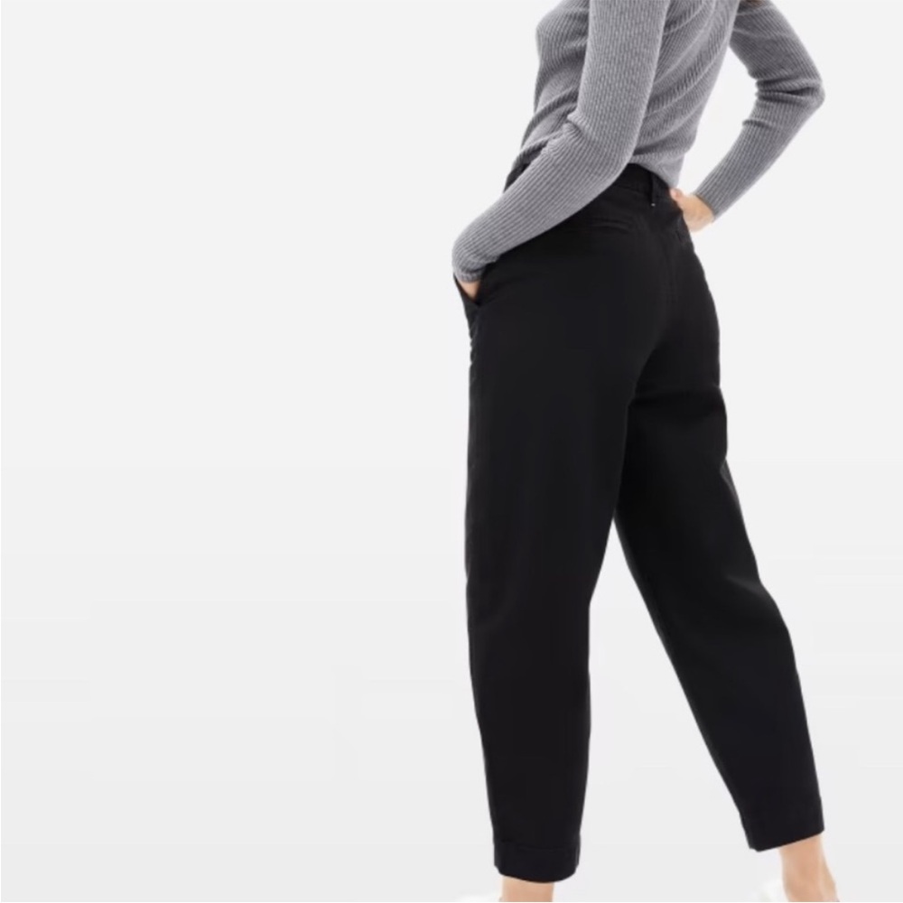 Everlane Black Canvas Barrel / Arc Leg Pants
